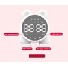 Lova Nest BUDZIK Laikrodis LED Radijas Garsiakalbis BLUETOOTH BT LUSTERKO KOTEK JASNOZIELONY