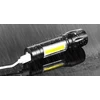 LTC GALINGAS LED TAKTINIS BLYKŠTINĖS ŽIBINTAS ĮKRAUJAMAS ZOOM SURVIVAL MILITARY USB