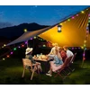 LTC SOLAR CAMPING LAMP GARDEN GARLAND LED USB DUSK JUDĖJIMO JETUVAS