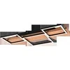 Lubinis šviestuvas Lubinis LED šviestuvas TRIO Harper, 30W, 3000K, 4000lm, juodos/medžio sp., 65 x 34 x 7 cm