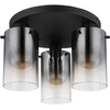 Lubinis šviestuvas GLOBO FLORENTINA, 3x E27, 40W, 230V, metalinis, juodos sp, ø40,5x26 cm