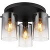 Lubinis šviestuvas GLOBO FLORENTINA, 3x E27, 40W, 230V, metalinis, juodos sp, ø40,5x26 cm