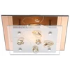Lubinis šviestuvas GLOBO Kadavu, 1 x E27, 60W, chromo/ medžio sp., 23,5 x 23,5 x 8 cm