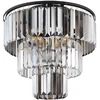 Lubinis šviestuvas GLOBO NAXIS, 3xE27,40W,230V,metalinis,kristalai,juodos sp,ø40x33cm