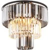Lubinis šviestuvas GLOBO NAXIS, 3xE27,40W,230V,metalinis,kristalai,juodos sp,ø40x33cm