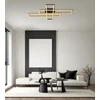 Lubinis šviestuvas Lubinis LED šviestuvas GLOBO DAKARI, 40W,3000K,4230lm,matinės juodos/aukso sp, 9,5x60x80cm