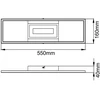 Lubinis šviestuvas Lubinis LED šviestuvas BRILLIANT Besson, 24 W, 3000 K, 2900 lm, 16 x 55 x 4 cm