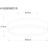 Lubinis šviestuvas Lubinis LED šviestuvas GLOBO Doro, 12W, 3000K, 1600lm, medžio sp., ø30 x 8,5 cm