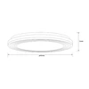 Lubinis šviestuvas Lubinis LED šviestuvas BRILLIANT KOBANA, 36W,CCT 3000-6500K,3800lm,DIM, Ø49x7cm, su pultu