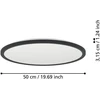 Lubinis šviestuvas Plafoninis LED šviestuvas EGLO ROVITO-R IP44 20W 2700-6500K 2900lm juodas Ø50cm su pultu