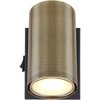 Lubinis šviestuvas Taškinis šviestuvas GLOBO Robby, 1 x GU10, 25W, žalvario/ juodos sp., 7 x 10 x 12 cm