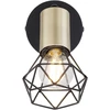Lubinis šviestuvas Taškinis šviestuvas GLOBO Xara I, 1 x E14, 40W, juodos/žalvario sp., 8 x 13,5 x 13 cm