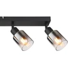 Lubinis šviestuvas Taškinis šviestuvas GLOBO HUBERTUS, 4 x E14, 40W, 230V, matinės juodos sp, 7 x 56 x 14 cm