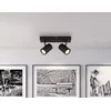 Lubinis šviestuvas Taškinis šviestuvas GLOBO JAMES, 2xGU10 max 2x25W metalas juodos sp 6x14,5x26cm
