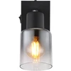 Lubinis šviestuvas Taškinis šviestuvas GLOBO HUBERTUS,1xE14,40W,230V,su jungikliu,matinės juodos sp,7x16x14cm