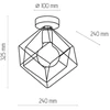 Lubinis šviestuvas TK LIGHTING ALAMBRE, 1xE27, LED Max 15W, juodas