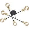 Lubinis šviestuvas TRIO CROSS, 6 x E27, max 40W, juodos/aukso sp., ø40 x h19 cm