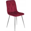 Lugano BORGO VELVET BURGUNDY Sidabrinis minkšta kėdė
