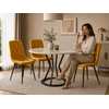 Lugano Minkšta garstyčių aksomo kėdė svetainei, virtuvei, valgomajam