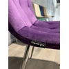 Lugano Minkšta violetinė aksominė kėdė svetainei, virtuvei, valgomajam, dygsniuota BORGO