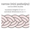 Lulumi Warkocz ochraniacz do łóżeczka Narrow 300 cm Jasny Pilka
