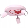 Luminex Lampa Sufitowa FUN Rožinė 3xGU10 Serce Do Pokoju Dziecka