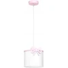 Luminex Lampa Wisząca SWEET Rožinė Baltas Abażur su kokardką pokój dziewczynki