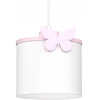 Luminex Lampa Wisząca SWEET Rožinė Baltas Abażur do pokoju dziecka dziewczynki motyl