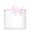 Luminex Lampa Wisząca SWEET Rožinė Baltas Abażur su kokardką pokój dziewczynki