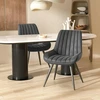 Lux Dom Furniture TAMSIAI PILKA KĖDĖ svetainei, valgomajam, virtuvei, mansardai, MODERNA