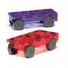 Magna Tiles Automobilių 2 elementų išplėtimo rinkinys Raudona ir violetinė MAGNA-PLYTELĖS