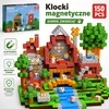 Magnetinės kaladėlės 150 vnt 3D gyvūnų namelis 3+ vaikams