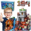 Magnetinės plytos 184vnt Statybinės plytos Rinkinys 3D pikseliai Figūrėlės