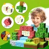 Magnetinės plytos 184vnt Statybinės plytos Rinkinys 3D pikseliai Figūrėlės