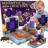 Magnetiniai blokeliai 104 el 3 žmonių kūrybinis rinkinys 3D konstrukciniai blokeliai