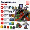 Magnetiniai blokeliai 300 vnt lavos urvas 3D kubeliai vaikams 3+