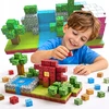 Magnetiniai statybiniai blokai, 208 vienetai, 3D statybiniai blokai, kubeliai, pikselių rinkinys