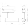 Magnetinis LED bėgelių šviestuvas DPM MTL-ST-5W-B, 5 W, 4000 K, 400 lm, juodos sp.