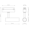 Magnetinis LED bėgelių šviestuvas DPMMTL-ST-15W-B, 15 W, 4000 K, 1200 lm, juodos sp.