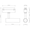 Magnetinis LED bėgelių šviestuvas MTL-ST-10W-B, 10 W, 4000 K, 800 lm, juodos sp.
