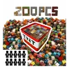 Magnetinių blokelių VAIKŲ kubelių rinkinys 3D+200+ žmonių dovanų DĖŽUTĖ