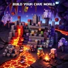 MAGNETINIŲ BLOKŲ RINKINYS 100 EL. CAVE WORLD MAJNCRAFTT 100 VNT LAVA