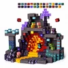 MAGNETINIŲ BLOKŲ RINKINYS 100 EL. CAVE WORLD MAJNCRAFTT 100 VNT LAVA