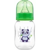 Akuku maitinimo buteliukas 125 ml su silikoniniu žinduku, žalia panda