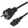 Maitinimo laidas DELTACO CEE 7/7 - C13, 1,5m, juodas / 1902303