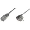 Assmann Electronic ASSMANN Netzkabel juodas Schuko 90Grad kampinis - C13 St/Bu 0,75m H05VV-F3G 0,75qmm