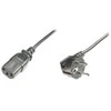 Assmann Electronic Skaitmenas | Maitinimo laido kabelis | Maitinimo laidas, Schuko (CEE 7/7) 90ø kampinis - C13 M/F, H05VV-F3G 0,75qmm | Juodas