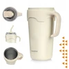 Majestic Sport Terminis kelioninis puodelis su šiaudiniu snapeliu, didele rankena kavai, plieno, 650 ml