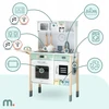 Mamabrum INTERAKTYVI MEDINĖ VIRTUVĖ su skalbimo mašina, indaplove, lenta vaikams