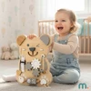 Mamabrum Montessori 10-in-1 medinė manipuliavimo lenta Sensory meškiukas